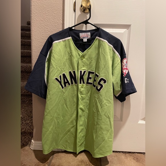 STARTER Other - Vintage 90’s Starter MLB New York Yankees Lime Green Jersey Size XL Genuine